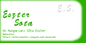 eszter sota business card